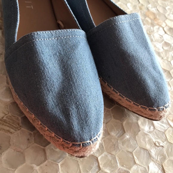 NWOB ESPRIT Blue denim espadrilles size 8 - Picture 2 of 5